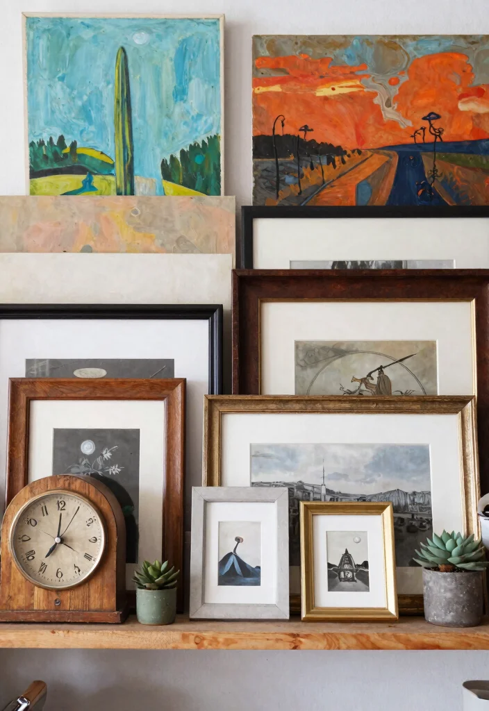 12 Vintage Shelf Decor Ideas That Don't Collect Dust - 6. Vintage Art and Prints 1