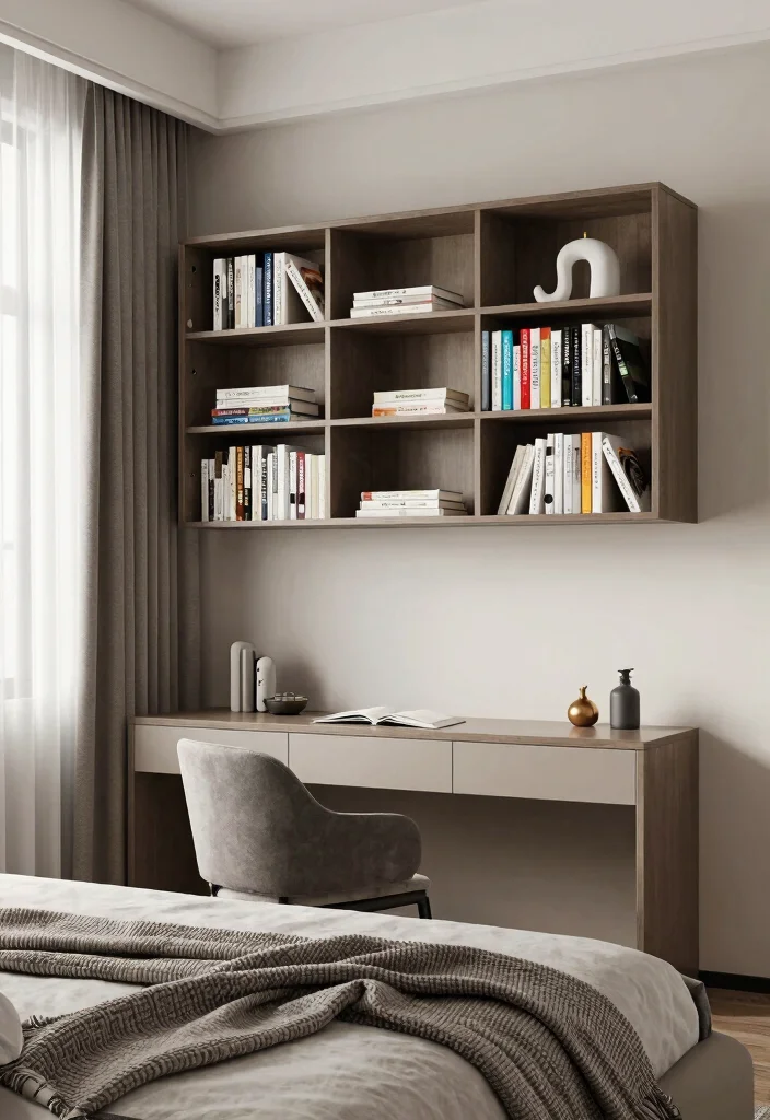 14 Bedroom Bookshelf Ideas That Save Floor Space - 2. Wall-Mounted Bookcases 1