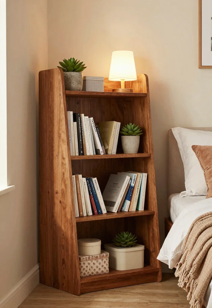 14 Bedroom Bookshelf Ideas That Save Floor Space - 4. Corner Bookshelves 1