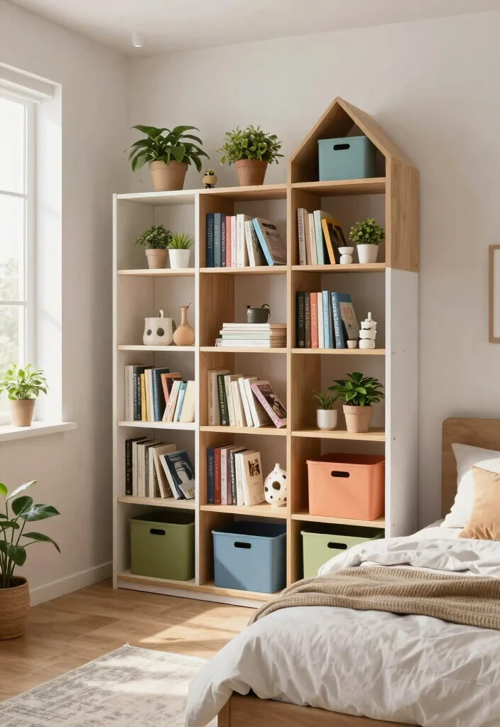 14 Bedroom Bookshelf Ideas That Save Floor Space - 7. Modular Bookshelves 1