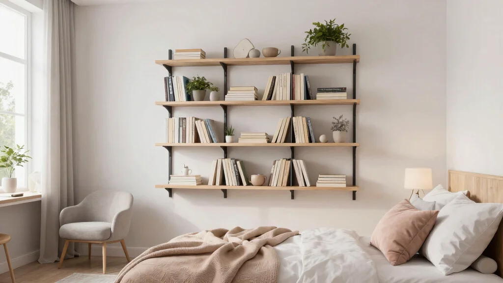 14 Bedroom Bookshelf Ideas That Save Floor Space