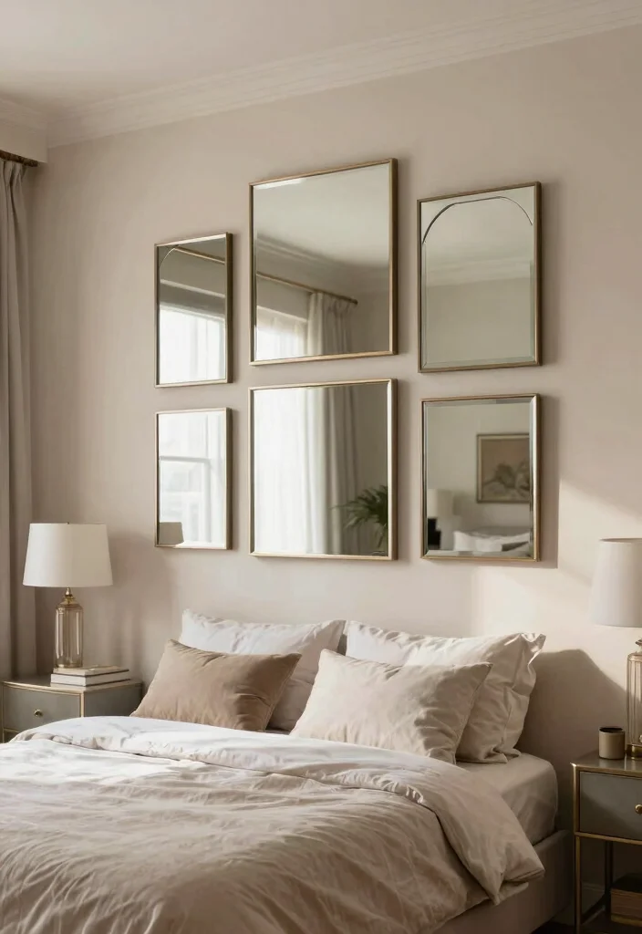 14 Bedroom Poster Ideas Wall Art on a Budget That Don't Look Cheap - 14. Artful Mirrors 1