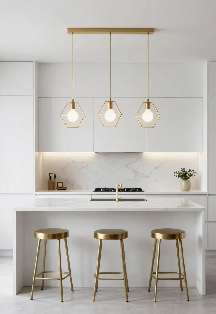 14 Brass and Glass Pendant Light Ideas That Look High-End - 1. Modern Minimalism 1