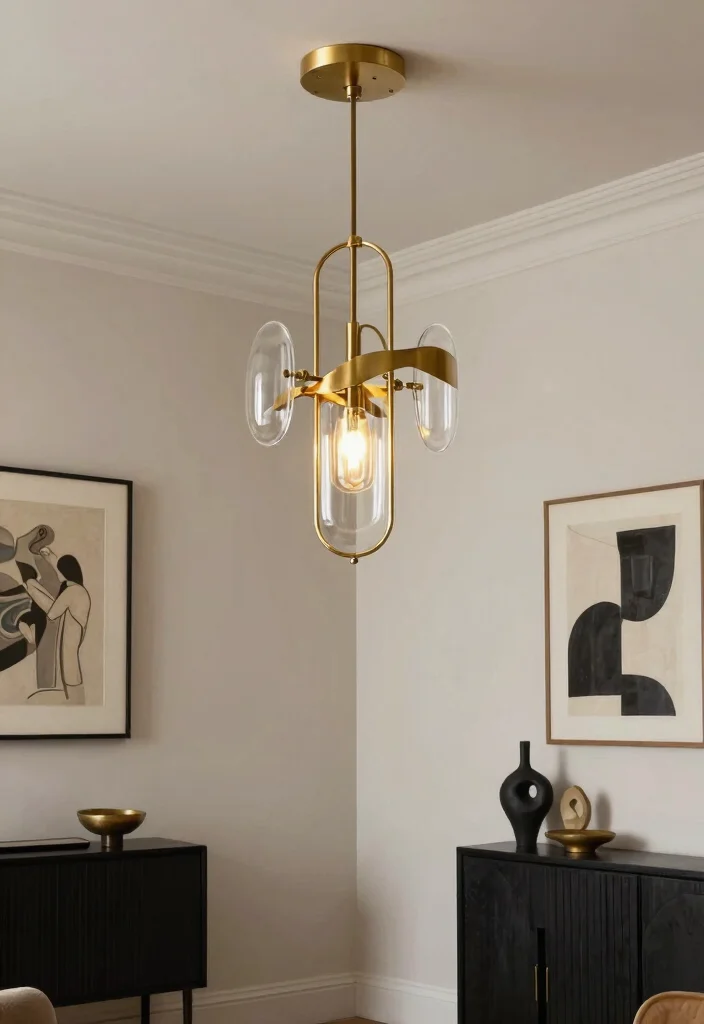 14 Brass and Glass Pendant Light Ideas That Look High-End - 10. Artistic Installations 1