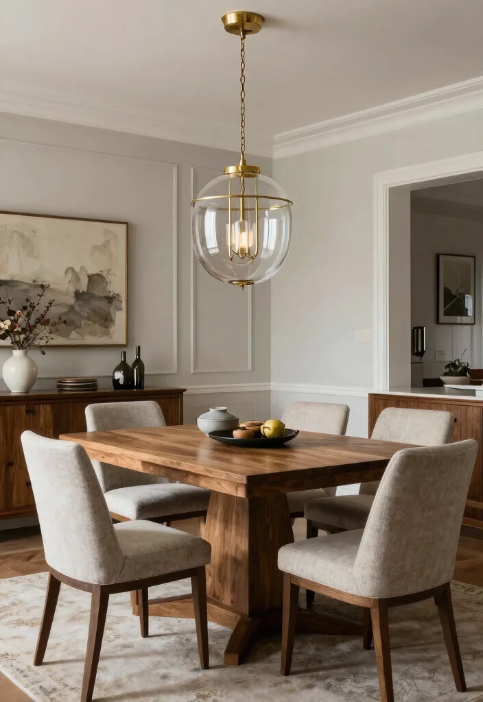 14 Brass and Glass Pendant Light Ideas That Look High-End - 14. Transitional Style 1
