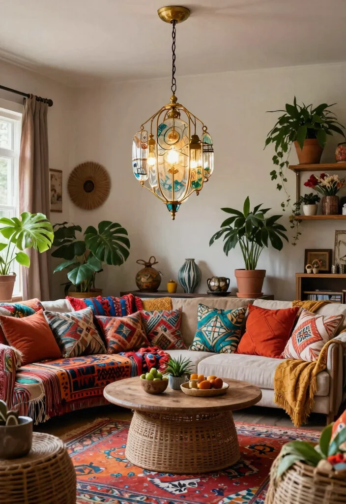14 Brass and Glass Pendant Light Ideas That Look High-End - 3. Bohemian Chic 1