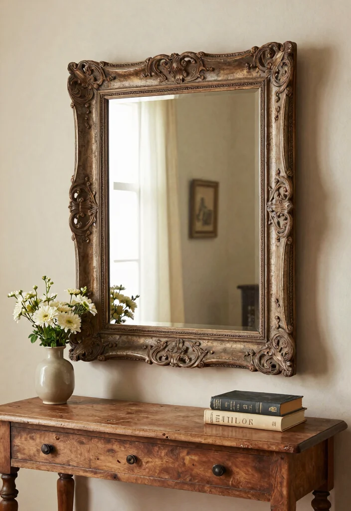 14 Classic Wall Decor Pieces That Never Go Out of Style - 4. Mirrors with Vintage Frames 1