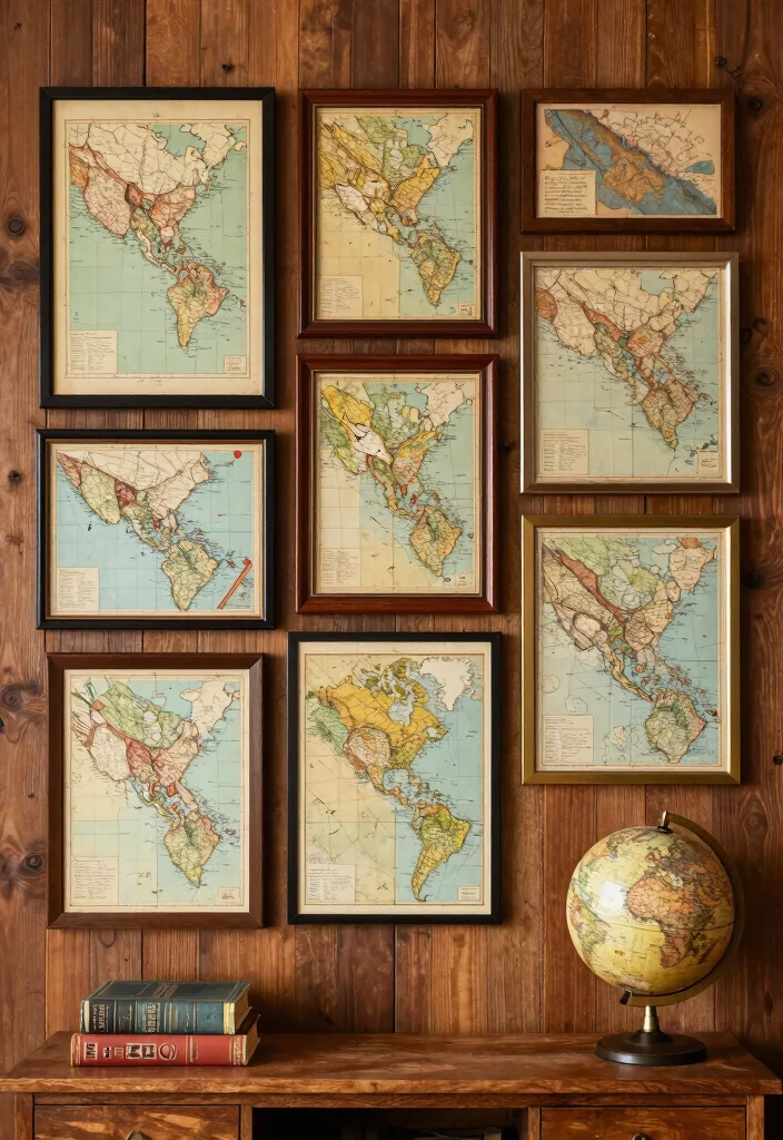 14 Classic Wall Decor Pieces That Never Go Out of Style - 7. Framed Vintage Maps 1