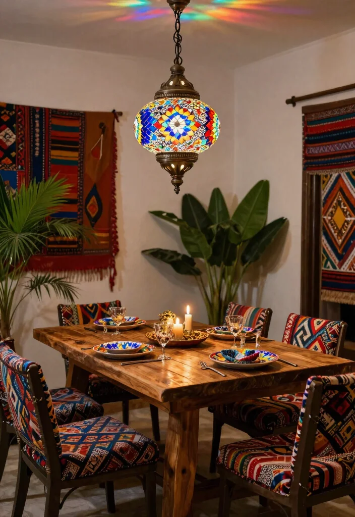 14 Colorful Pendant Light Options That Brighten a Neutral Room - 1. The Moroccan Mosaic Pendant 1