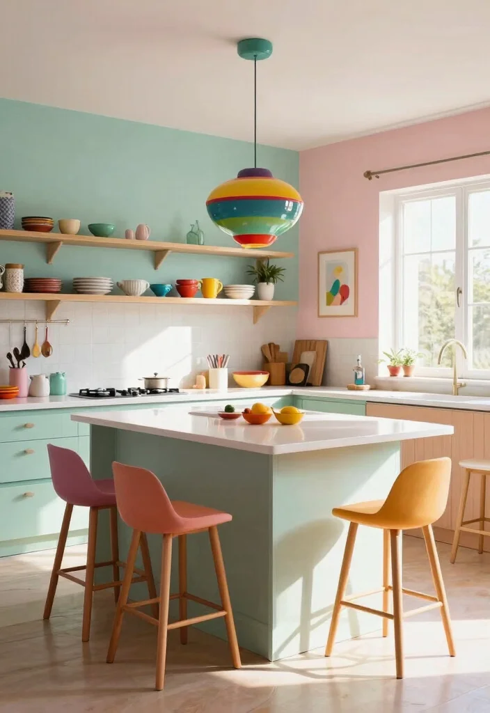 14 Colorful Pendant Light Options That Brighten a Neutral Room - 2. The Retro Bowl Pendant 1