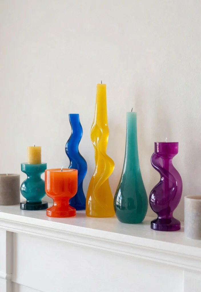 14 House Candle Holders That Look Expensive on Any Mantel - 10. Unique Resin Candle Holders 1
