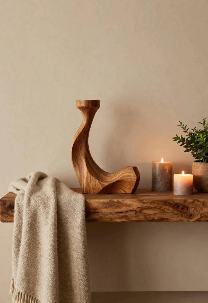 14 House Candle Holders That Look Expensive on Any Mantel - 7. Artistic Wooden Candle Holder 1