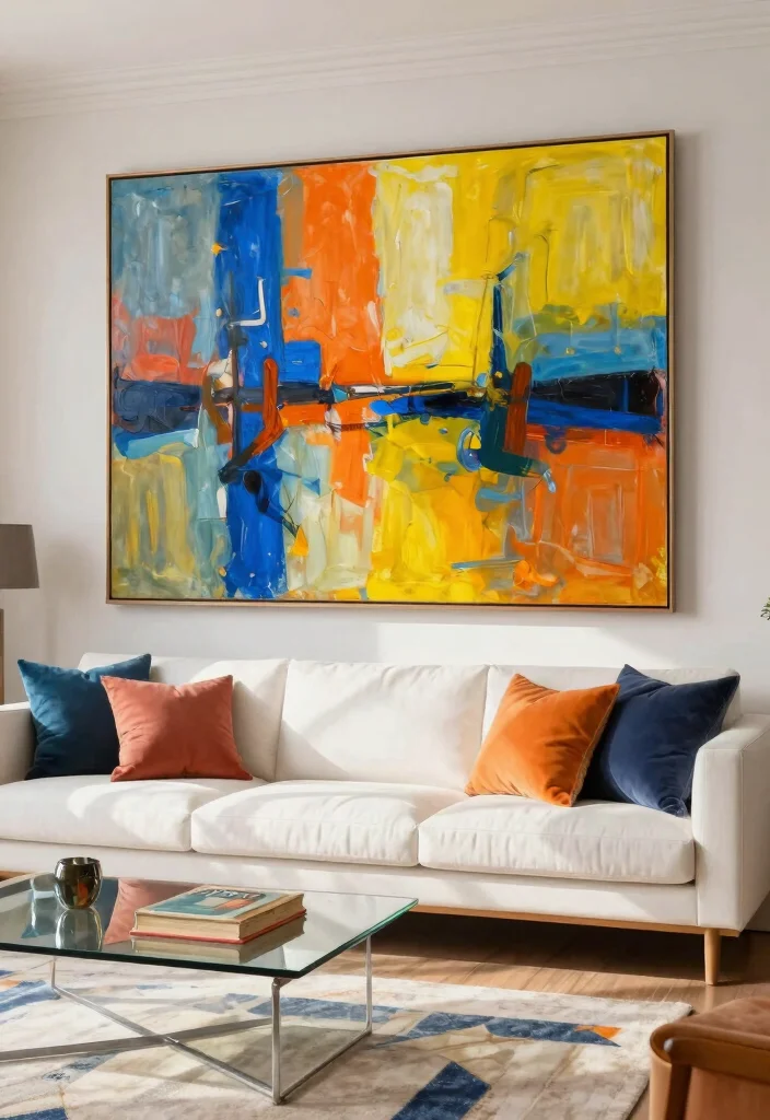 14 Vintage Wall Art for Living Rooms That Anchor the Entire Space - 1. Iconic Abstract Pieces 1