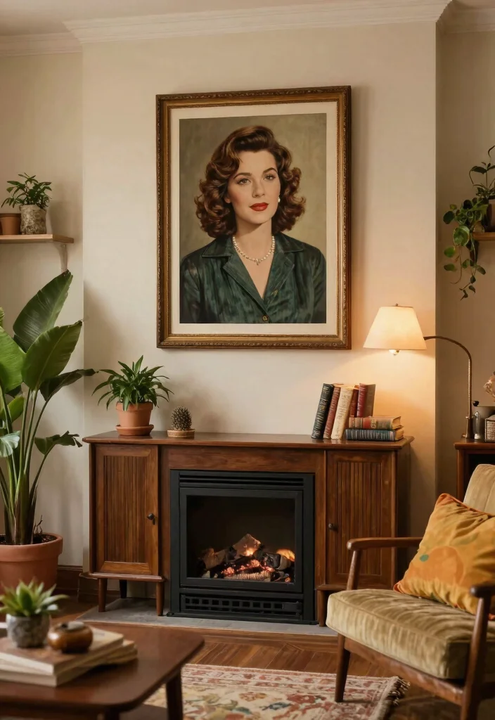 14 Vintage Wall Art for Living Rooms That Anchor the Entire Space - 5. Retro Portraits 1