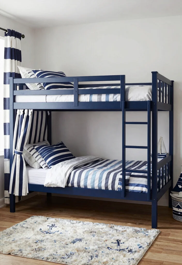 15 Bunk Bed Curtains That Give Kids Privacy Without Remodeling - 3. Classic Striped Curtains 1