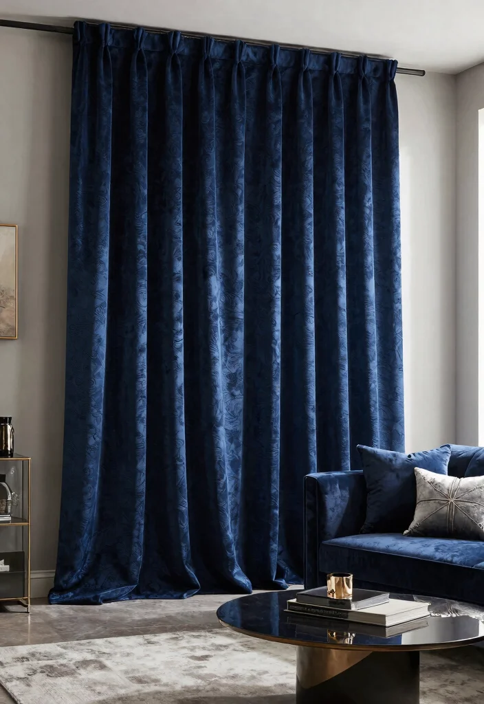 15 Dark Curtains for Living Room Privacy That Still Feel Bright - 10. Textured Dark Fabric Curtains 1