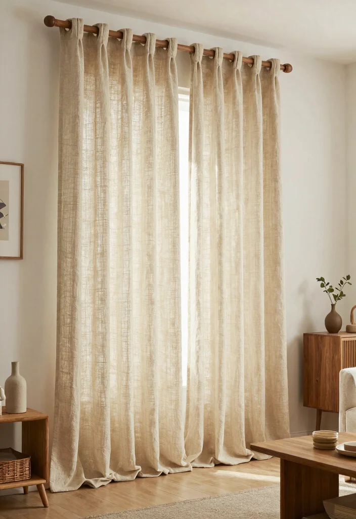 15 Dark Curtains for Living Room Privacy That Still Feel Bright - 6. Sustainable Hemp Curtains 1