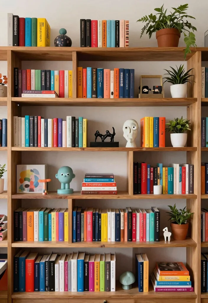 15 Display Shelf Ideas That Showcase Collections Without Clutter - 12. Eye-Catching Bookshelves as Art 1