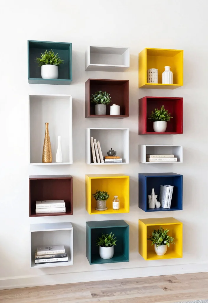 15 Display Shelf Ideas That Showcase Collections Without Clutter - 14. Minimalist Box Shelves for Functionality 1