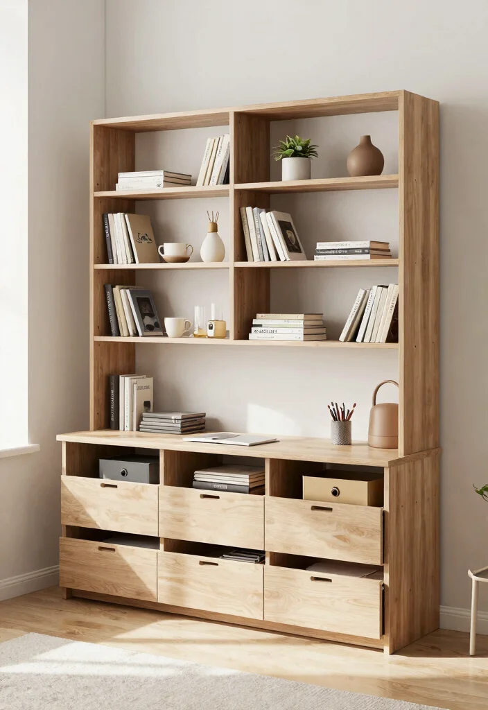 15 Display Shelf Ideas That Showcase Collections Without Clutter - 6. Multi-Functional Shelves: More Than Just Display 1