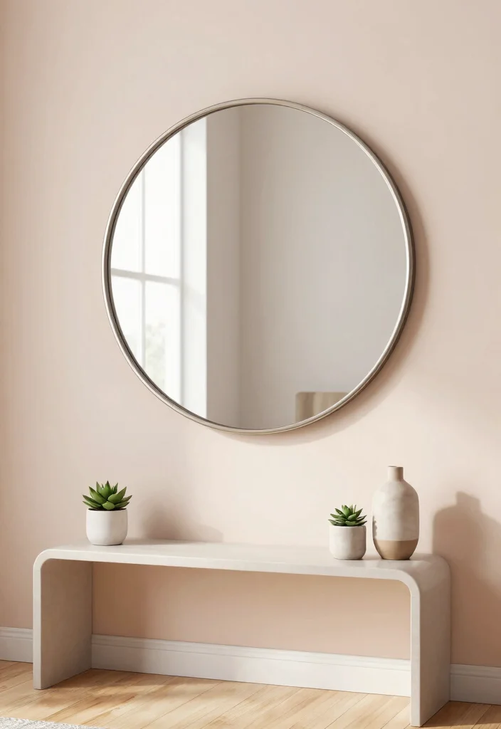 15 Entryway Decor Mirrors That Make Narrow Hallways Feel Wider - 1. Oversized Round Mirror 1