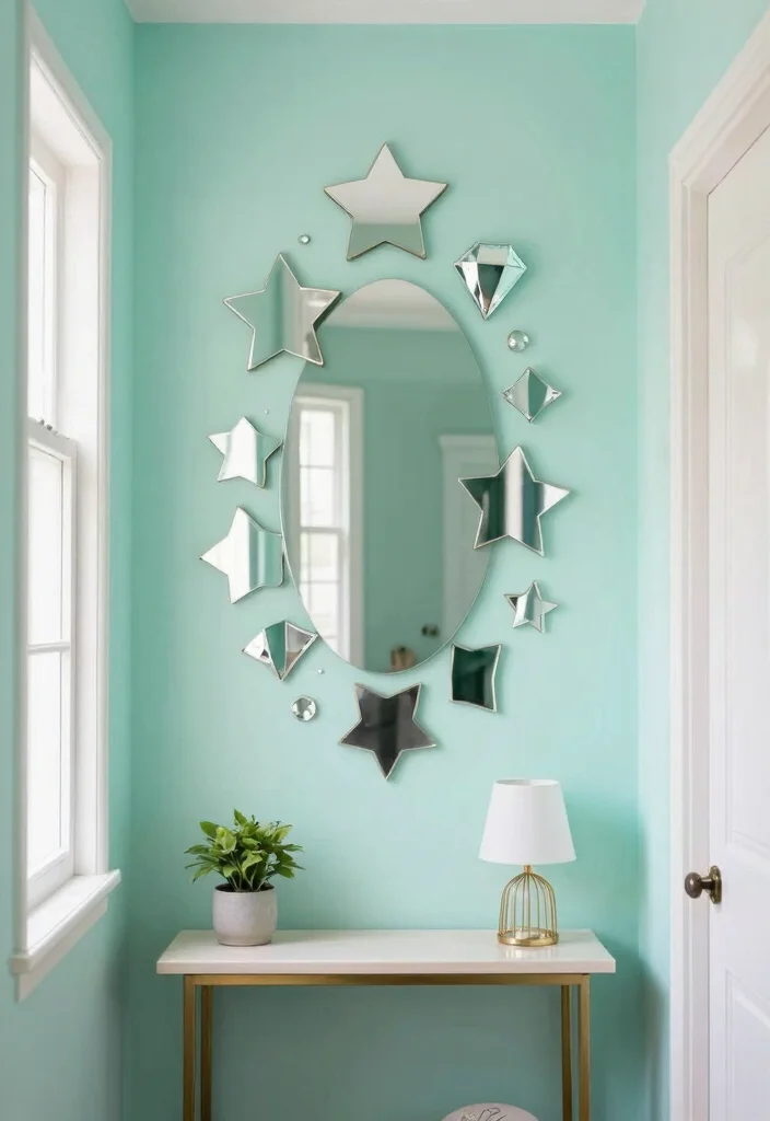 15 Entryway Decor Mirrors That Make Narrow Hallways Feel Wider - 10. Unique Shaped Mirrors 1