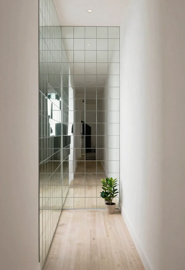 15 Entryway Decor Mirrors That Make Narrow Hallways Feel Wider - 8. Mirror Tiles 1