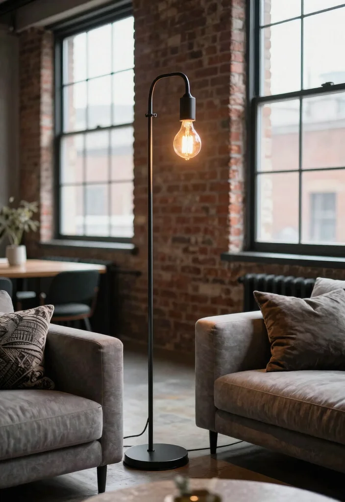 15 Floor Lamp Ideas That Light Dark Corners Without Taking Space - 10. Industrial Floor Lamps 1