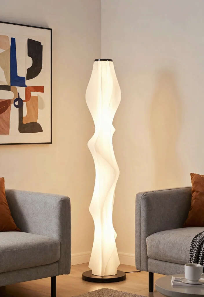 15 Floor Lamp Ideas That Light Dark Corners Without Taking Space - 12. Sculptural Floor Lamps 1