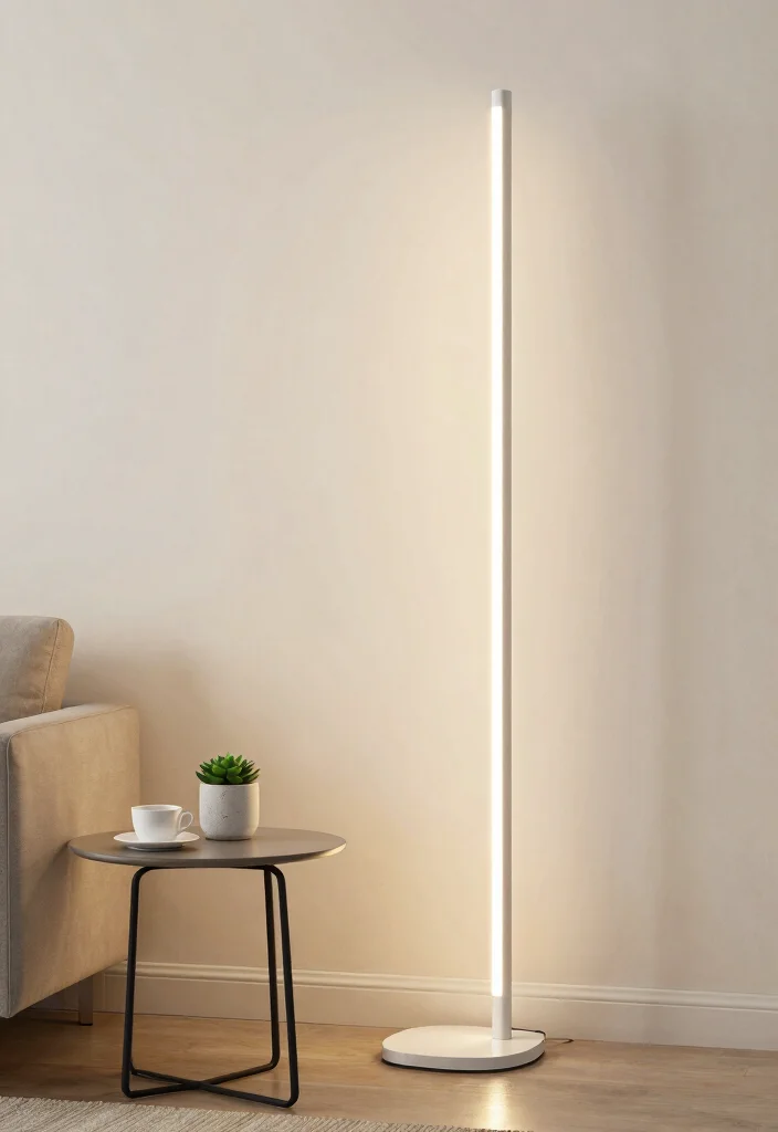 15 Floor Lamp Ideas That Light Dark Corners Without Taking Space - 5. Minimalist LED Floor Lamps 1