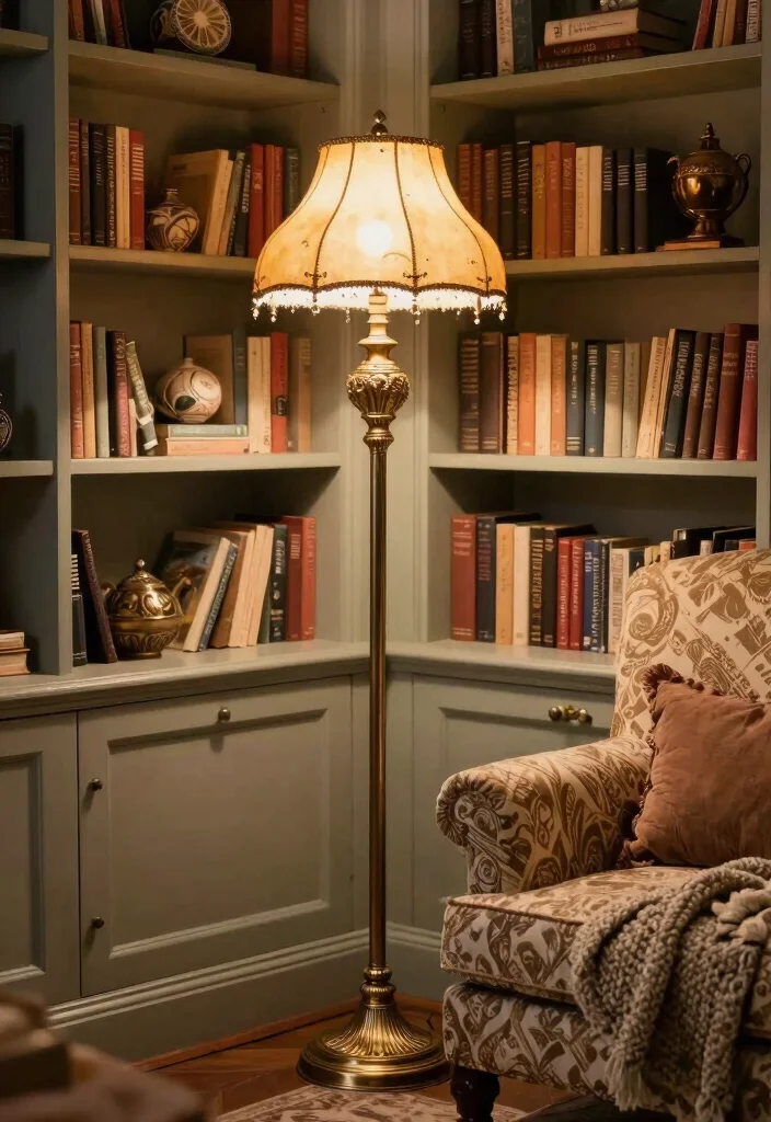 15 Floor Lamp Ideas That Light Dark Corners Without Taking Space - 6. Vintage-Inspired Floor Lamps 1