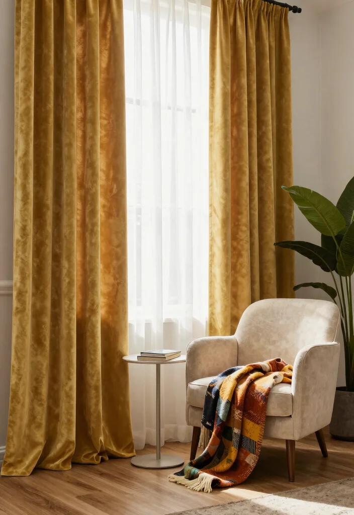 15 Gold Velvet Curtains That Don't Look Overly Formal - 1. Embrace Layering with Sheer Fabrics 1