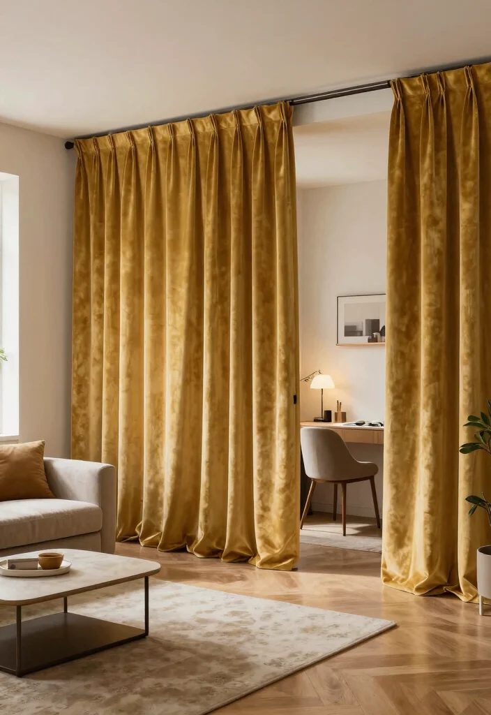 15 Gold Velvet Curtains That Don't Look Overly Formal - 5. Opt for Dual Functionality 1