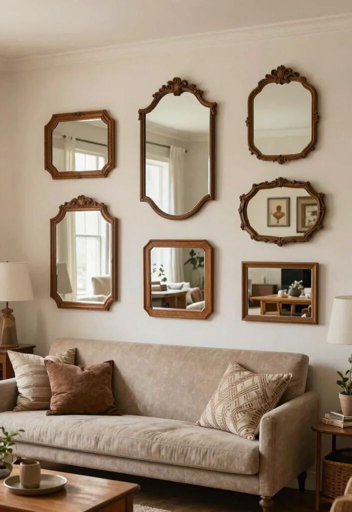 15 Home Decor Mirrors That Make Small Rooms Feel Bigger - 6. Vintage Mirrors 1