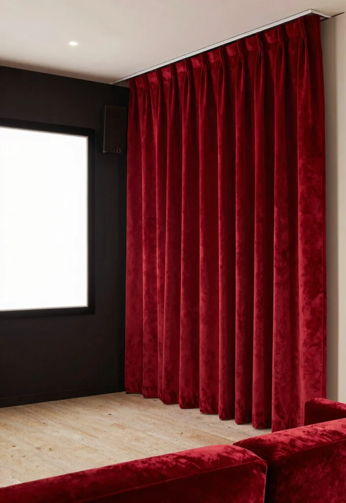 15 Red Velvet Curtains That Block Light for Movie Nights - 12. Sustainable Practices 1