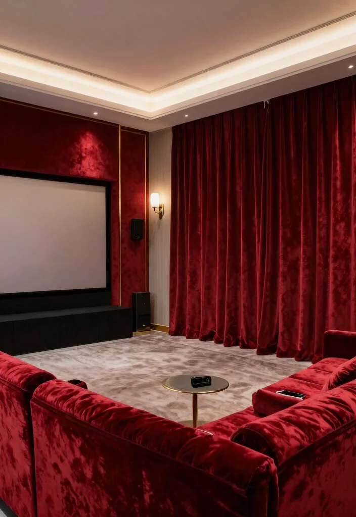 15 Red Velvet Curtains That Block Light for Movie Nights - 13. Color Harmony 1
