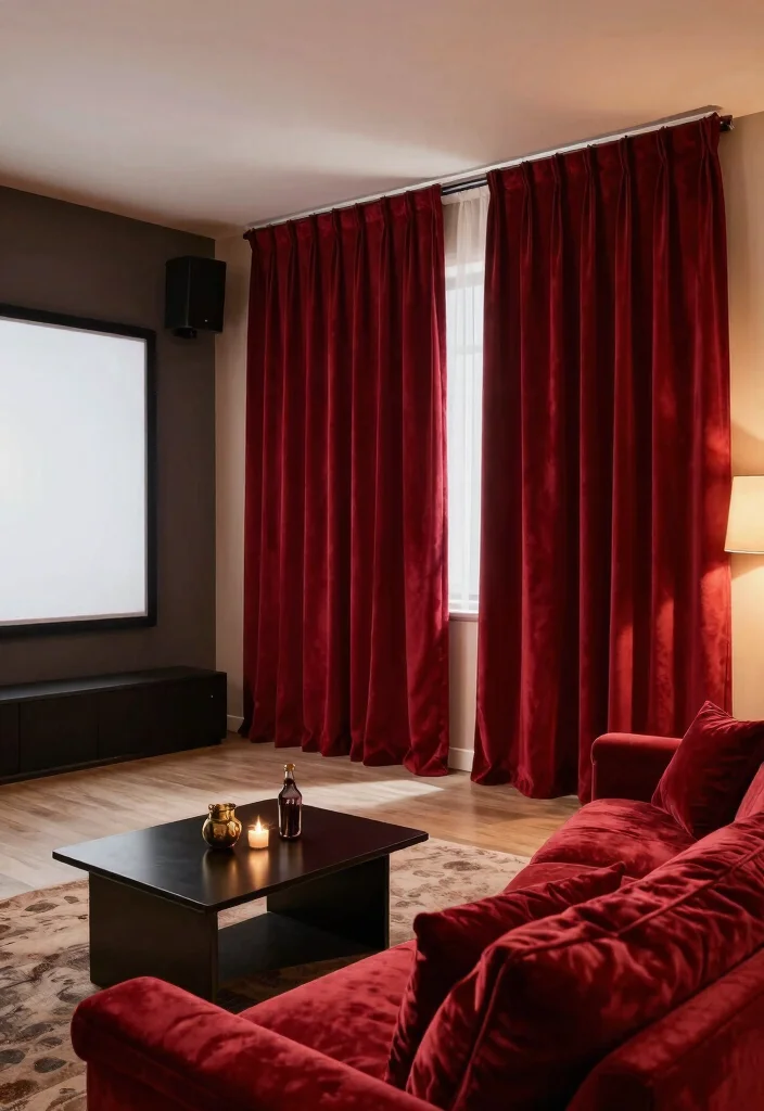 15 Red Velvet Curtains That Block Light for Movie Nights - 15. Cost-Effective Solutions 1