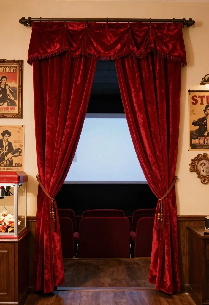 15 Red Velvet Curtains That Block Light for Movie Nights - 4. Vintage Charm 1
