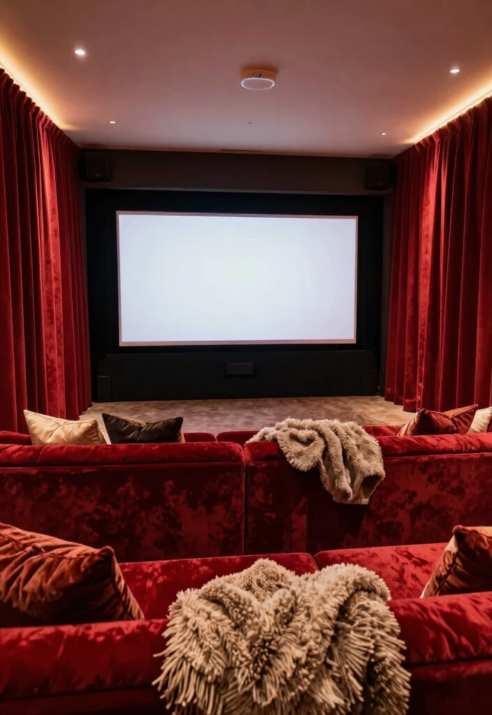 15 Red Velvet Curtains That Block Light for Movie Nights - 5. Cozy Texture 1