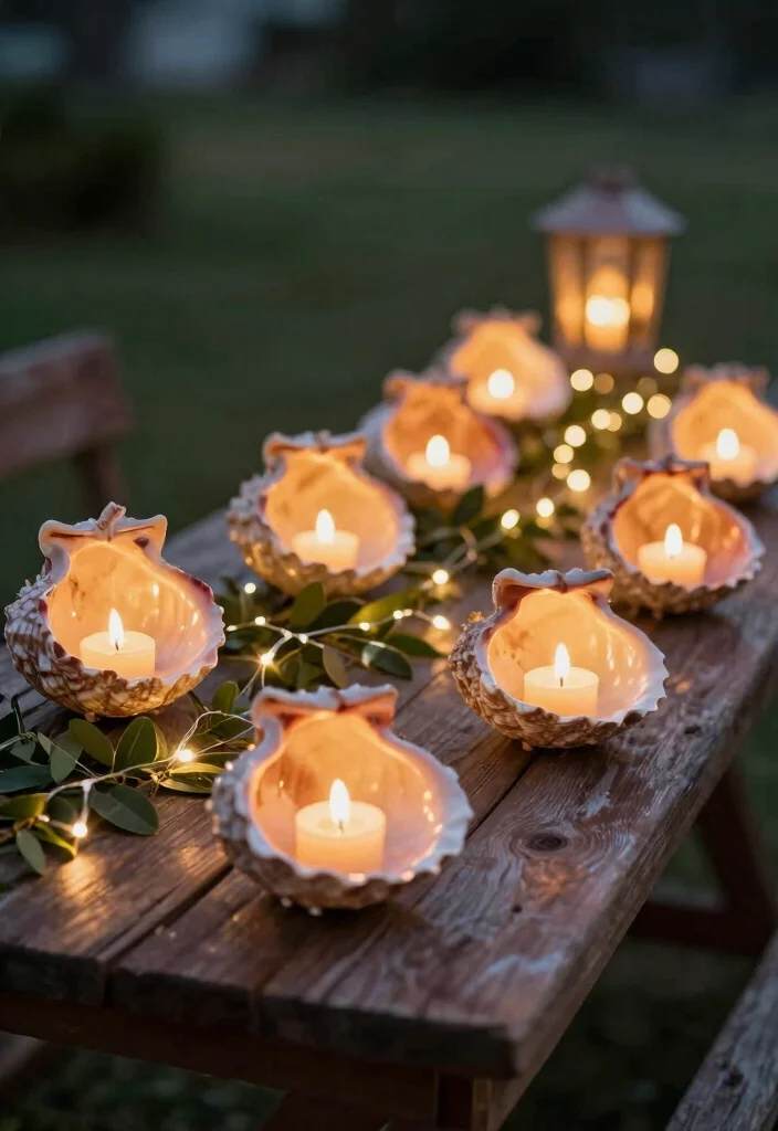 15 Seashell Candle Holder Ideas That Bring the Beach Indoors - 10. Seashell Candle Lanterns 1