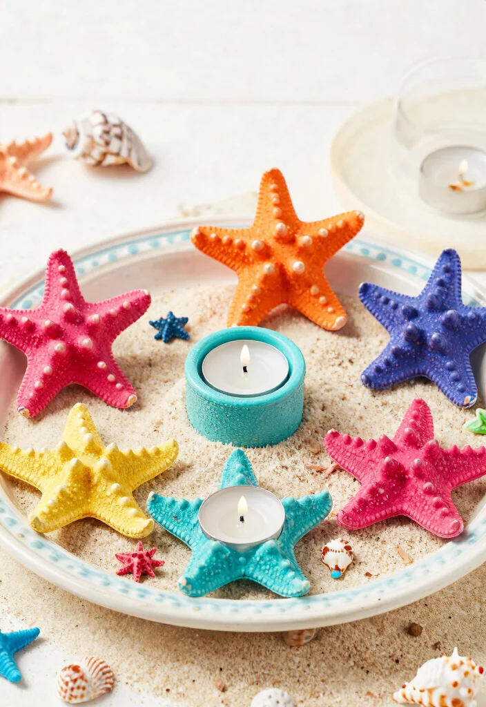 15 Seashell Candle Holder Ideas That Bring the Beach Indoors - 2. Starfish Accent Holders 1