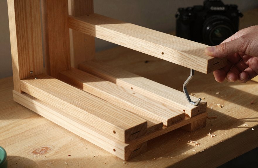base and top securely attached plant hook installed