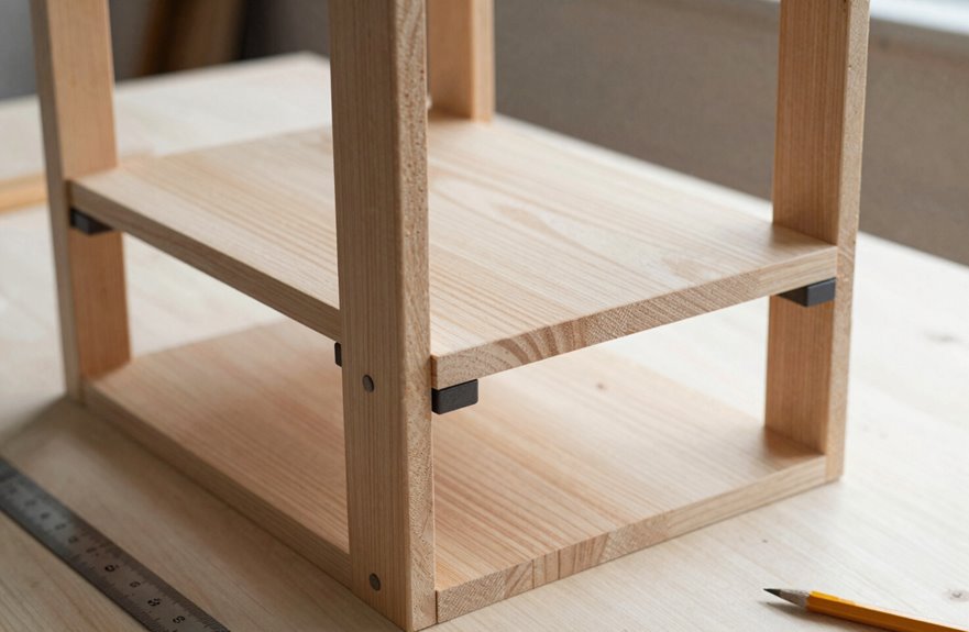 DIY Pot Stand: Build One at Home in 5 Simple Steps 4 base frame with pocket holes dowels overnight cure