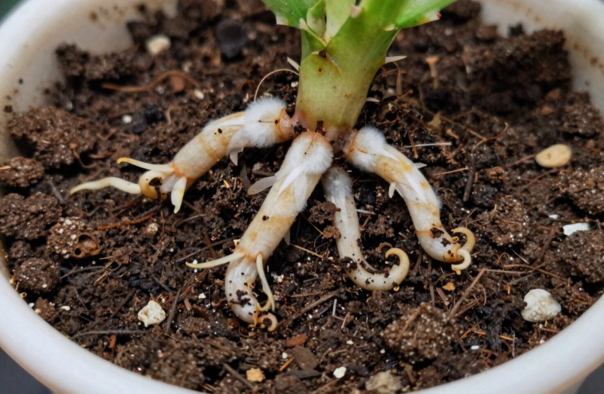 brown mushy roots indicate suffocation