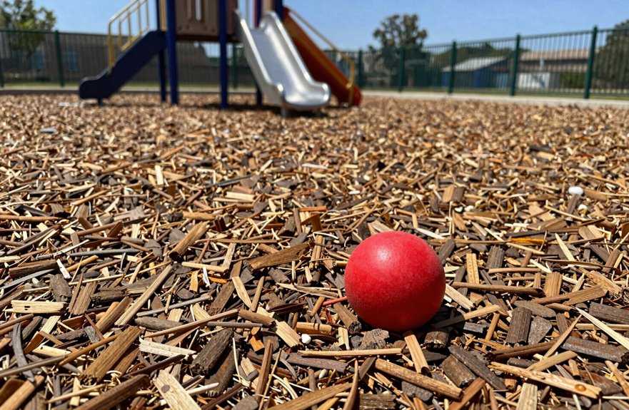 certified playground mulch keeps safer surfaces
