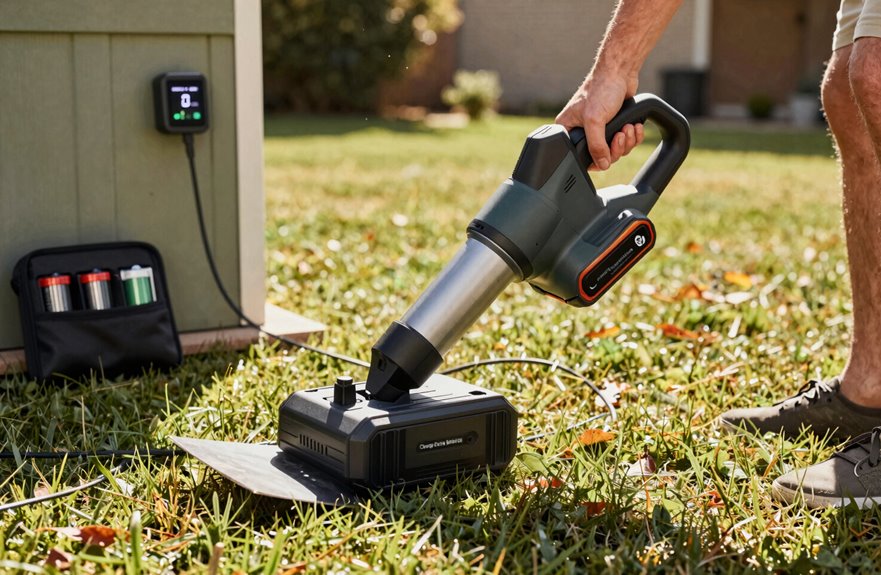 charge two batteries ready labeled