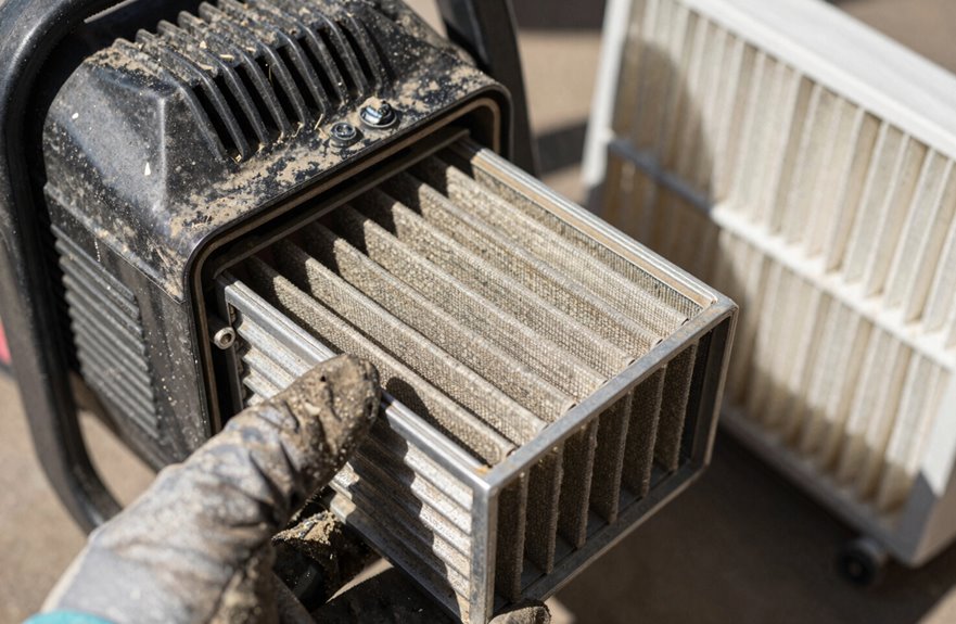 clogged air filter reduces power