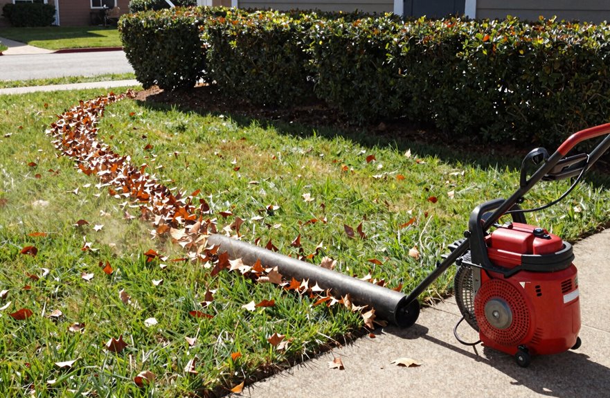 divide yard into 10 by 10 sections