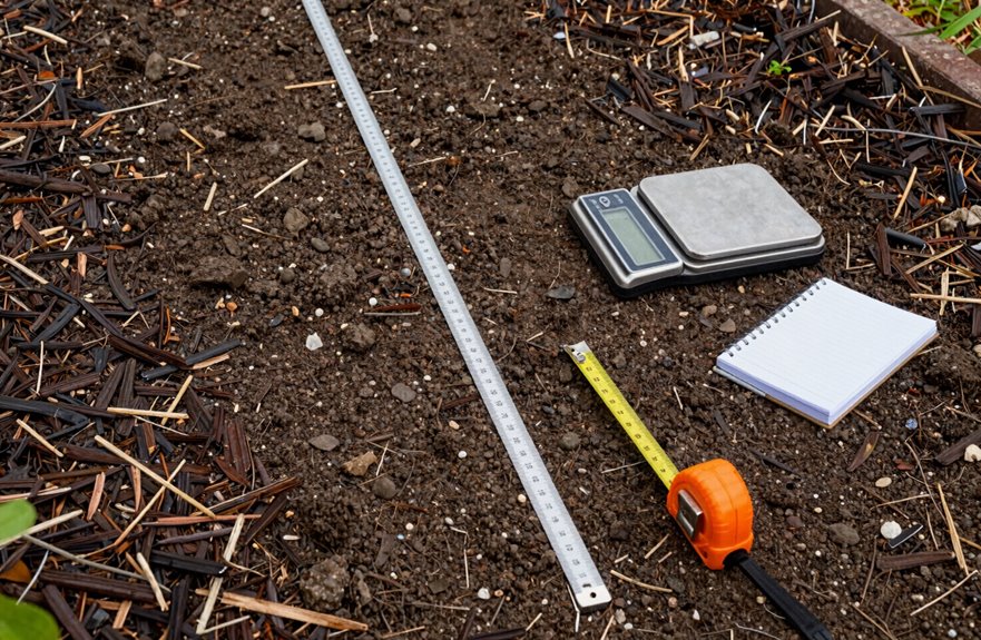 eight foot by four foot bed soil volume