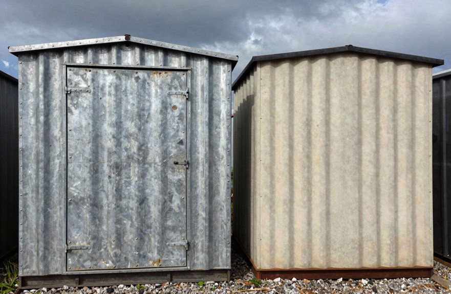 metal sheds offer strength resin resists rust